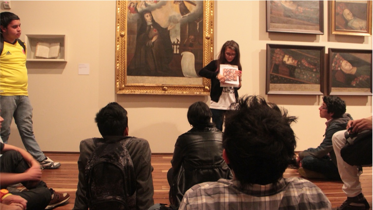 Art Mediation Laboratory session at the Museo de Arte Colonial, Bogotá